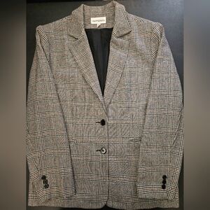 Vintage - Cashmere Bloomingdale's Lt. Brown Tweed Plaid Blazer-NWOT-Size 18